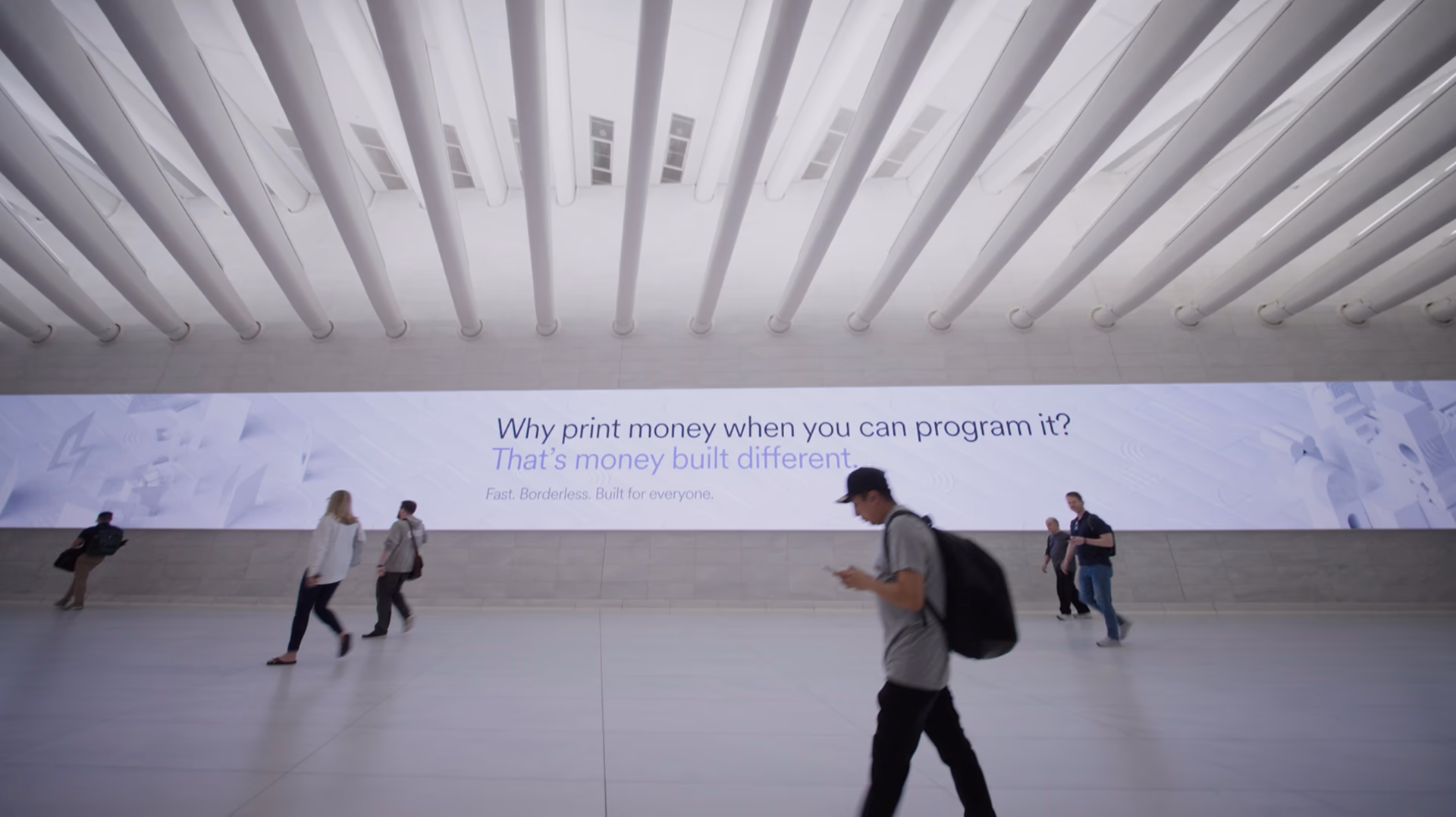 Circle — "Why open money when you can program it?" interior display