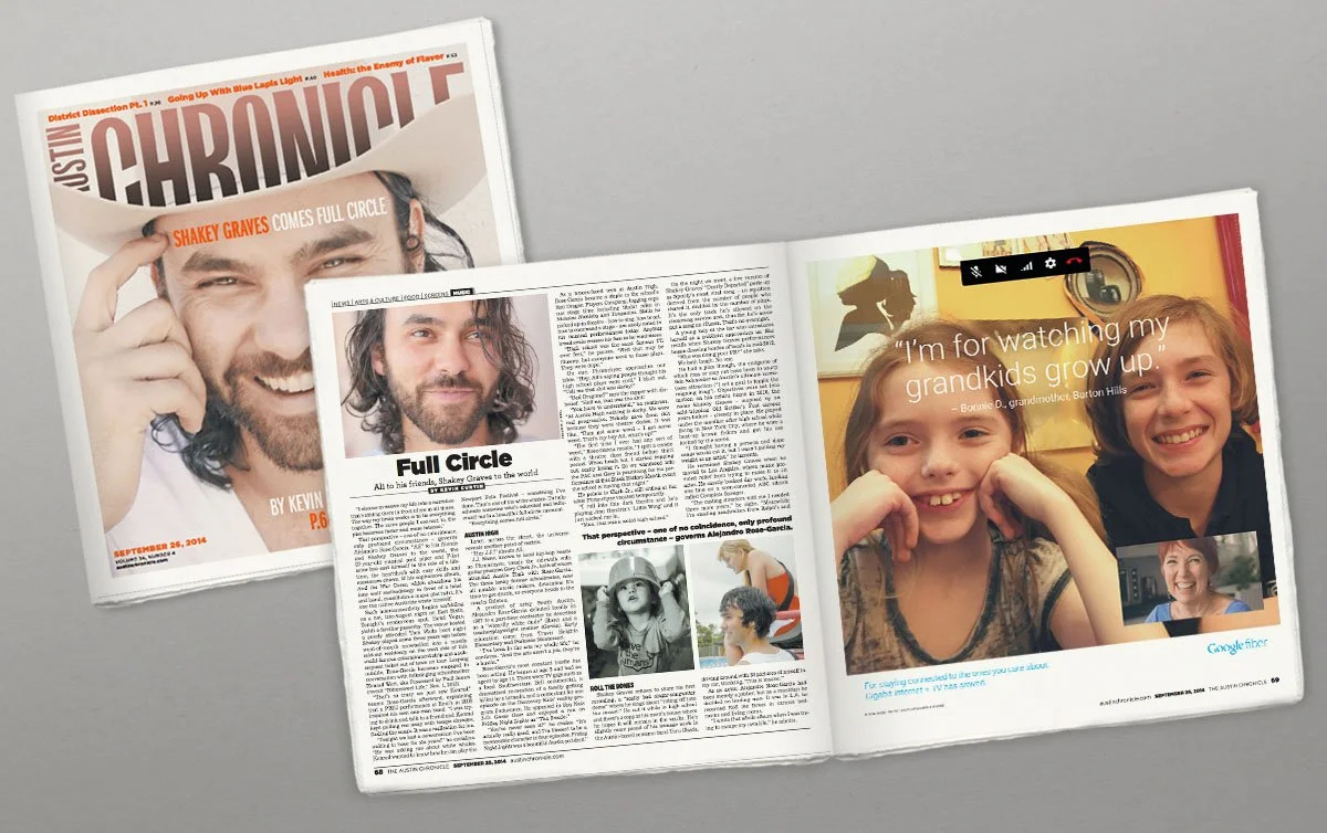 Google Fiber newspaper ad