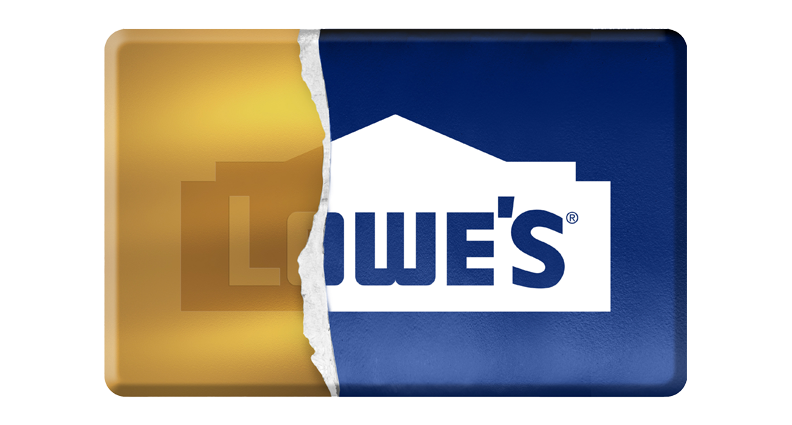 Lowe's Father's Day — golden gift card