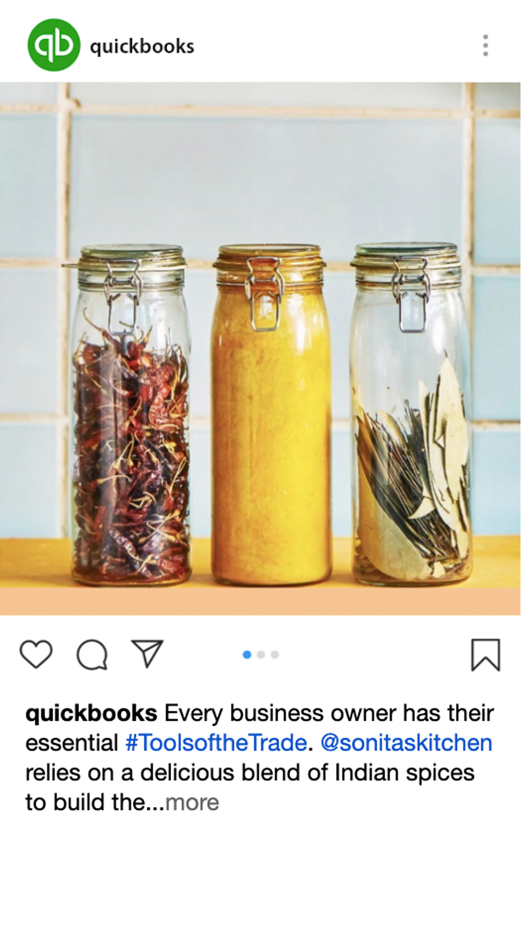 QuickBooks #ToolsOfTheTrade — Sonita's Kitchen carousel slide 1